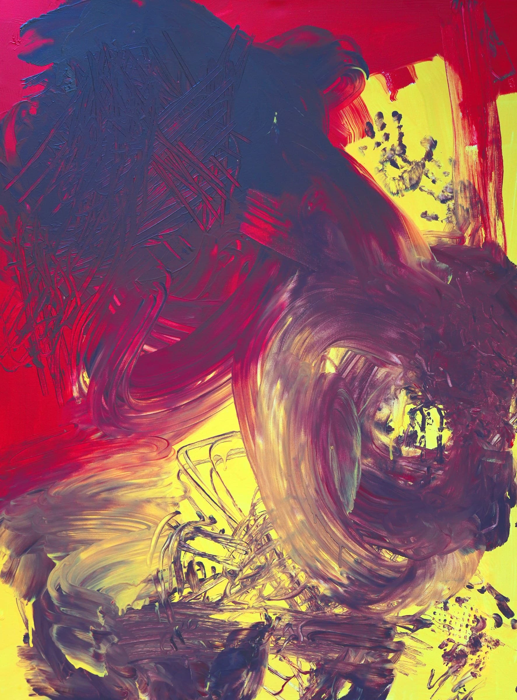 "No. L001" by LHG, LHG-2026-001, one-of-one original abstract painting, 30 x 40 in., full view of the artwork