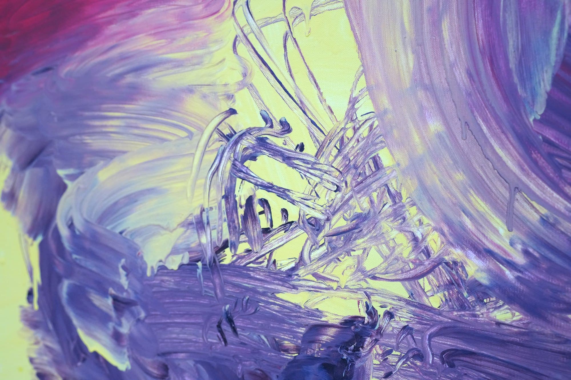 "No. L001" by LHG, LHG-2026-001, one-of-one original abstract painting, 30 x 40 in., detail