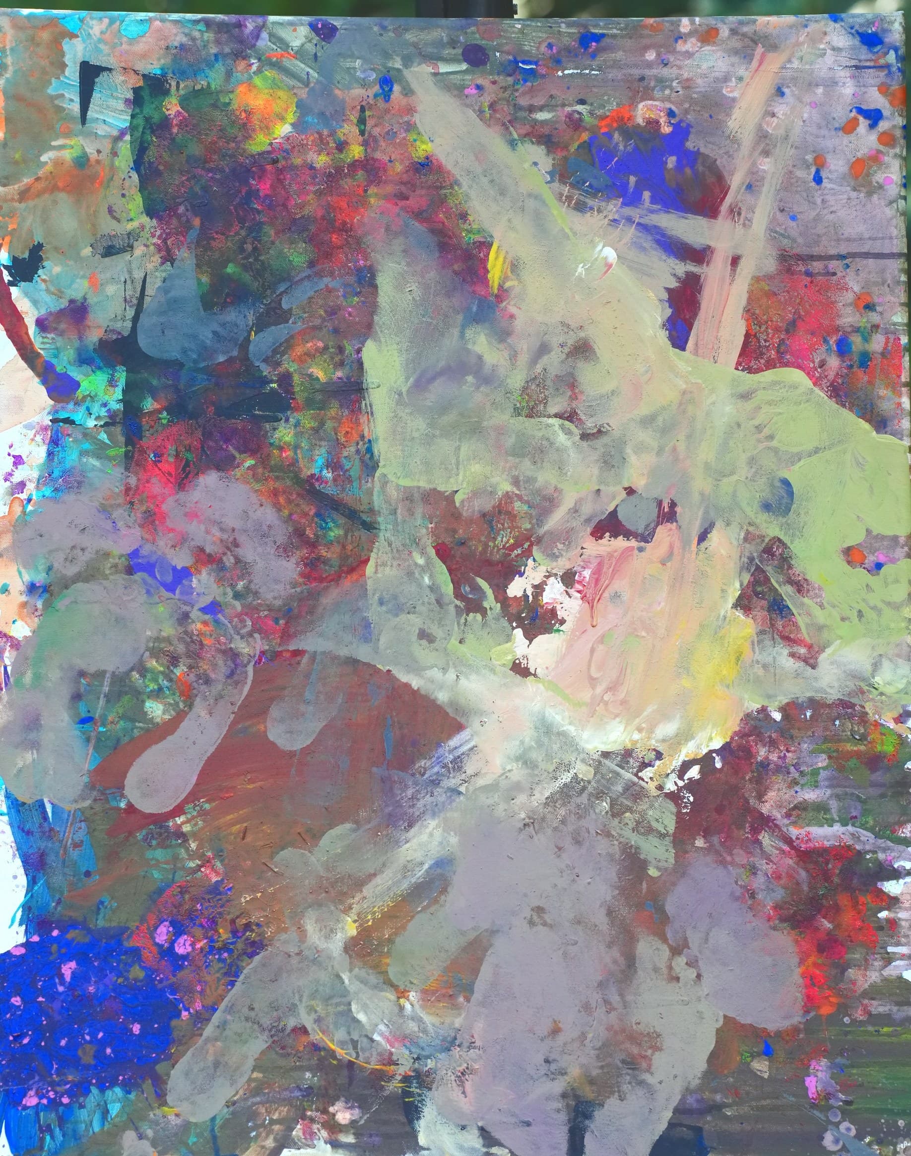 "No. F001" by Limsley, LIM-2026-001, one-of-one original abstract painting, 24 x 30 in., full view of the artwork