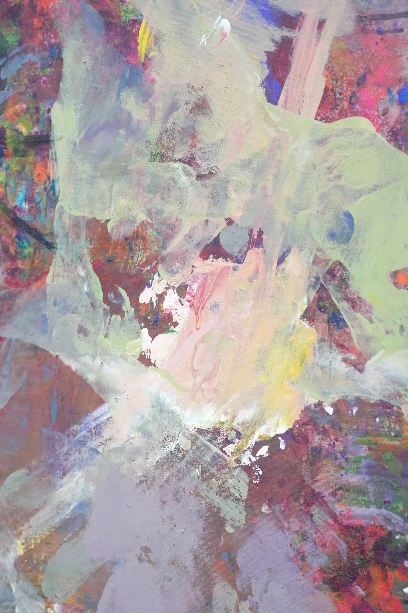 "No. F001" by Limsley, LIM-2026-001, one-of-one original abstract painting, 24 x 30 in., detail