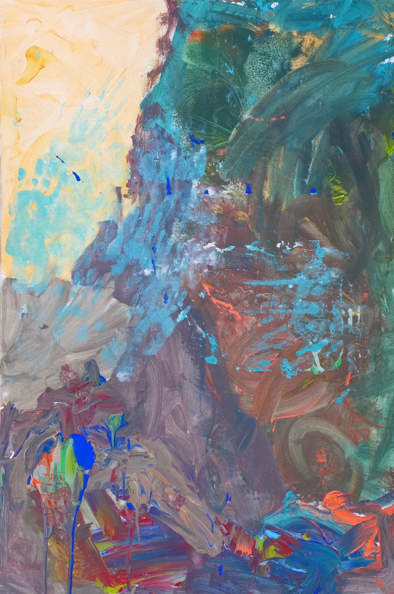 "No. L002" by LHG, LHG-2026-002, one-of-one original abstract painting, 24 x 36 in., full view of the artwork