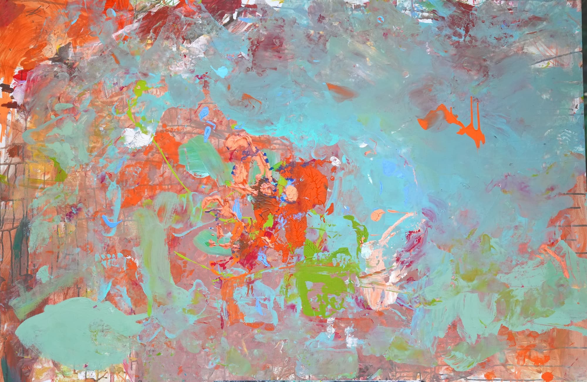"No. L003" by LHG, LHG-2026-003, one-of-one original abstract painting, 60 x 40 in., full view of the artwork