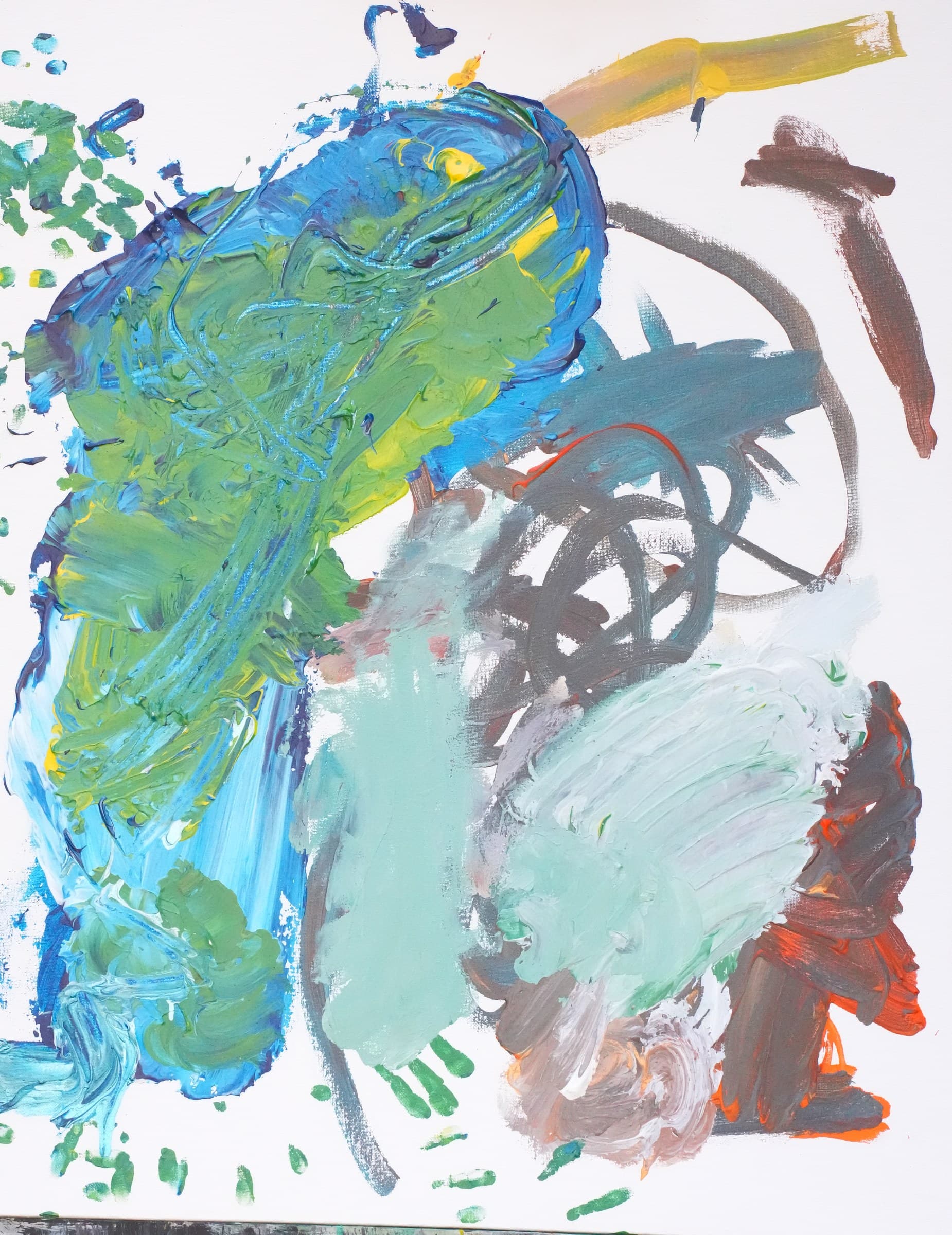 "No. L004" by LHG, LHG-2026-004, one-of-one original abstract painting, 22 x 28 in., full view of the artwork
