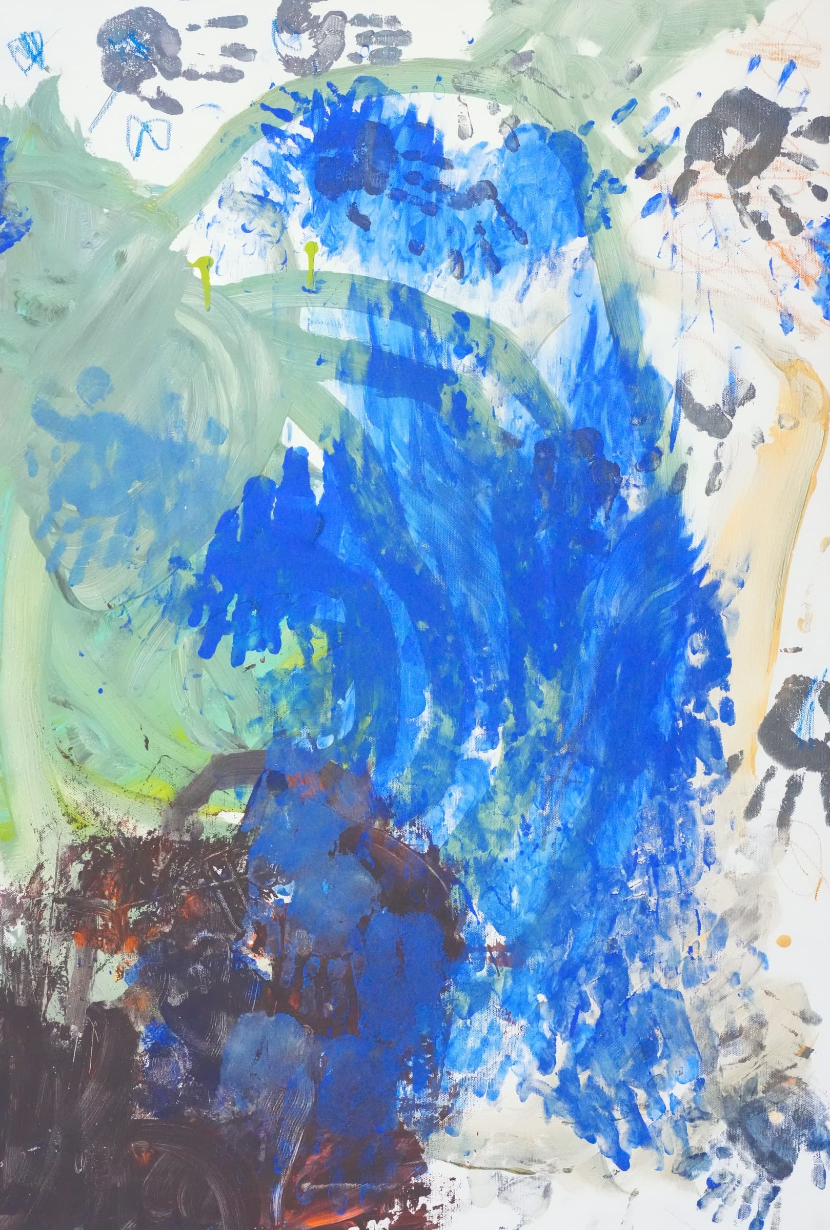 "No. L005" by LHG, LHG-2026-005, one-of-one original abstract painting, 24 x 36 in., full view of the artwork