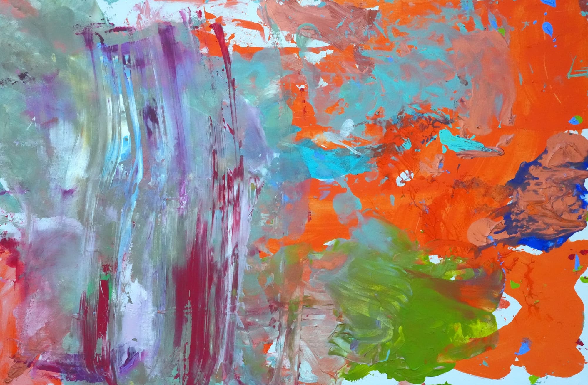 "No. F003" by Limsley, LIM-2026-003, one-of-one original abstract painting, 36 x 24 in., full view of the artwork