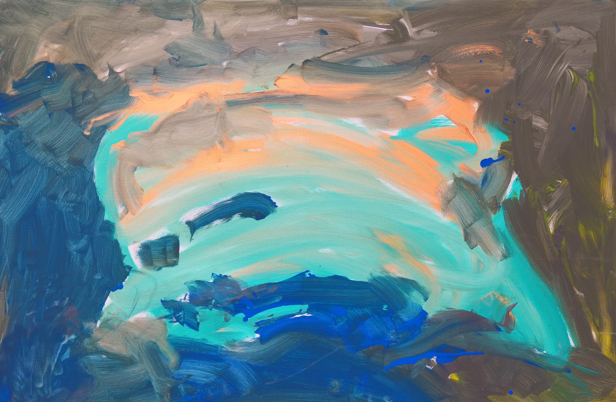 "No. L006" by LHG, LHG-2026-006, one-of-one original abstract painting, 36 x 24 in., full view of the artwork