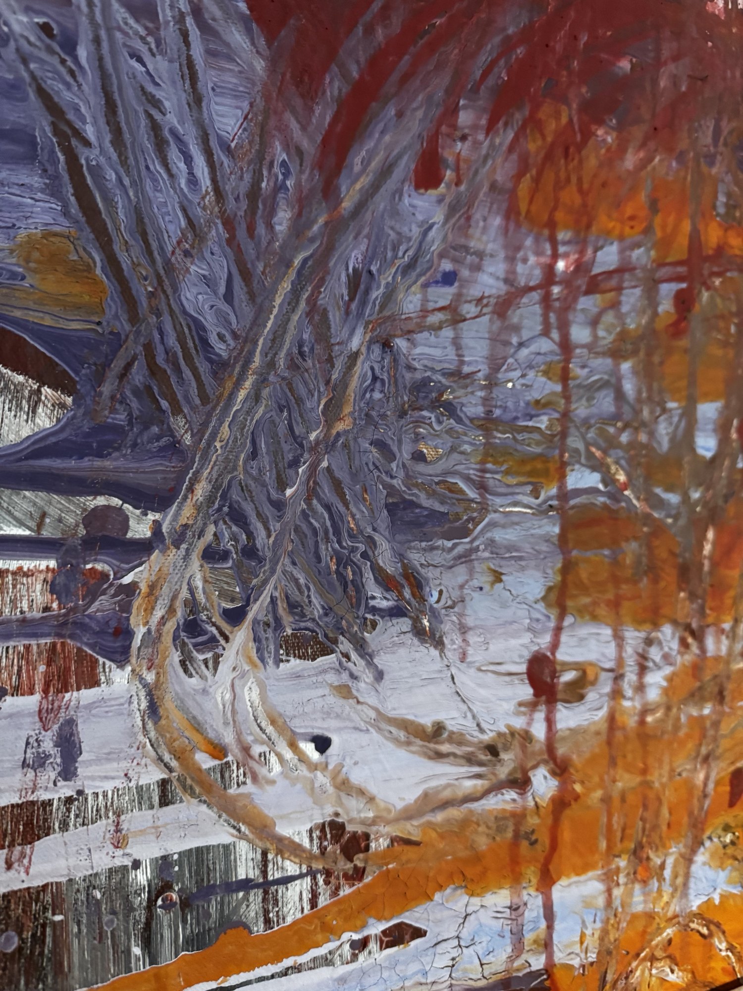 "No. L007" by LHG, LHG-2026-007, one-of-one original abstract painting, detail