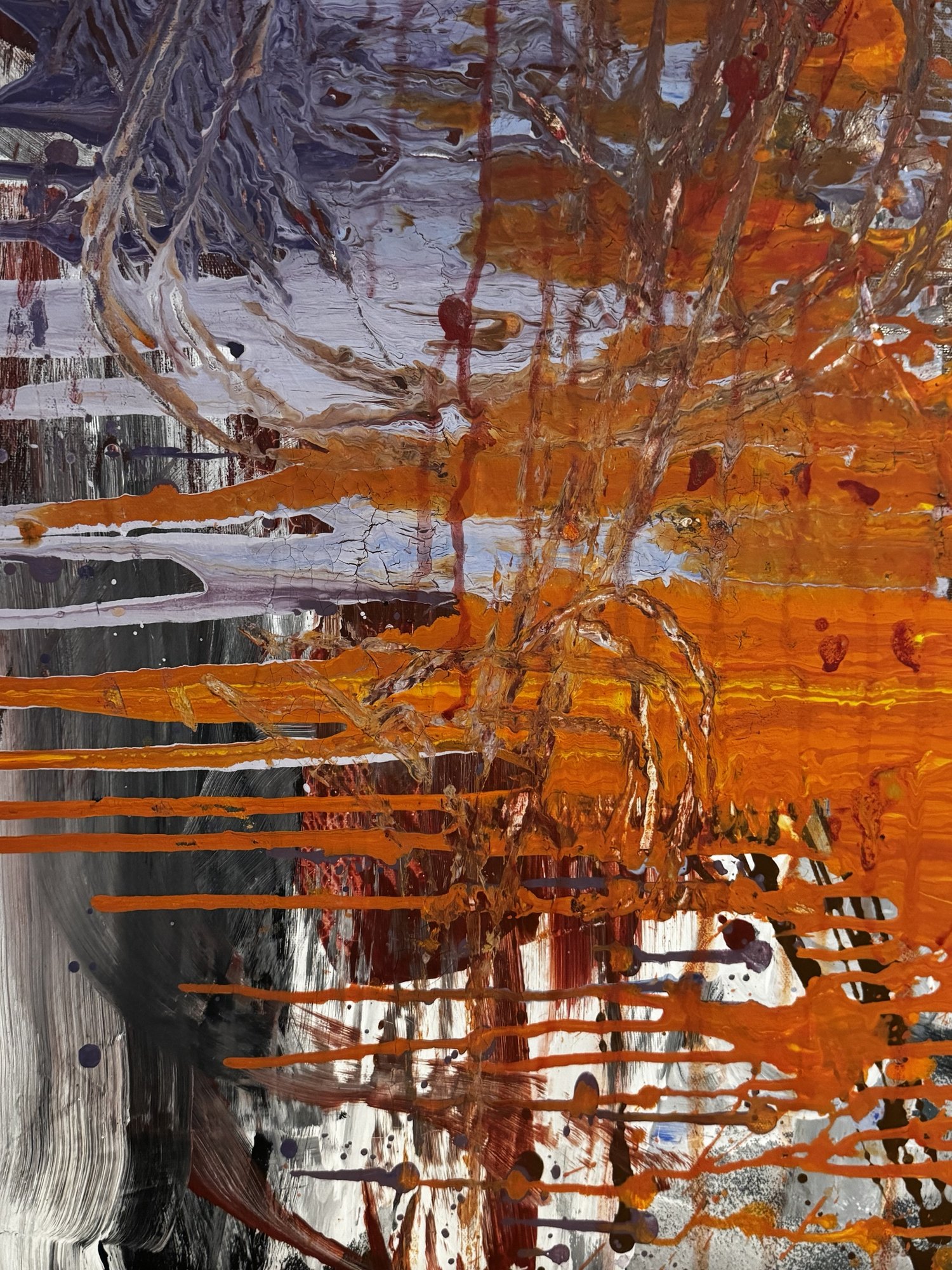 "No. L007" by LHG, LHG-2026-007, one-of-one original abstract painting, detail