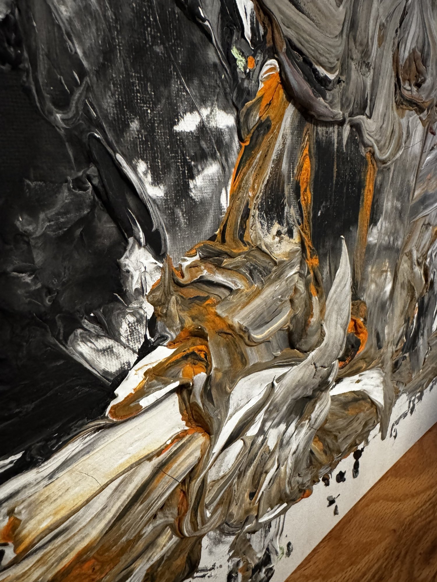 "No. L008" by LHG, LHG-2026-008, one-of-one original abstract painting, detail