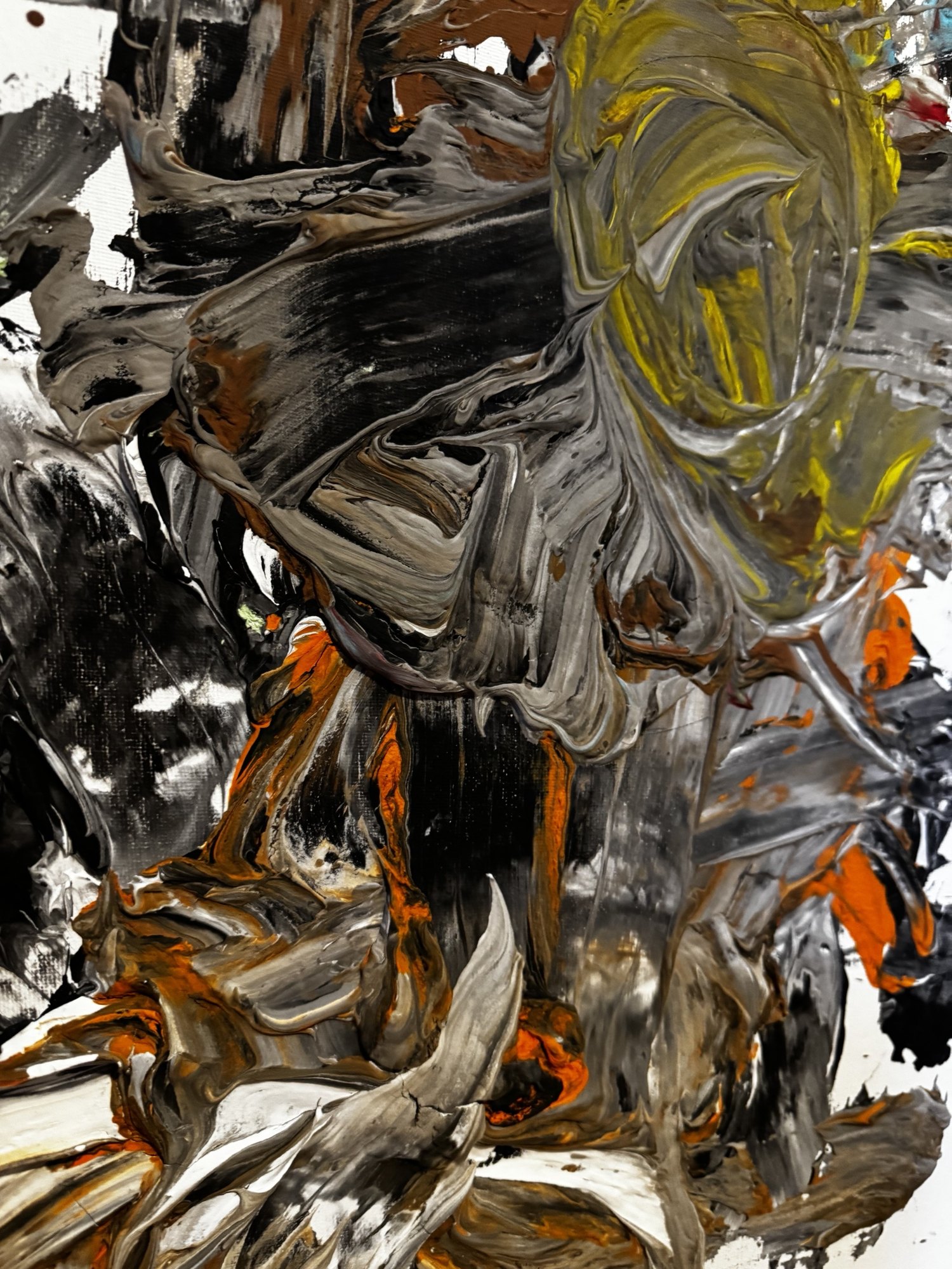 "No. L008" by LHG, LHG-2026-008, one-of-one original abstract painting, detail