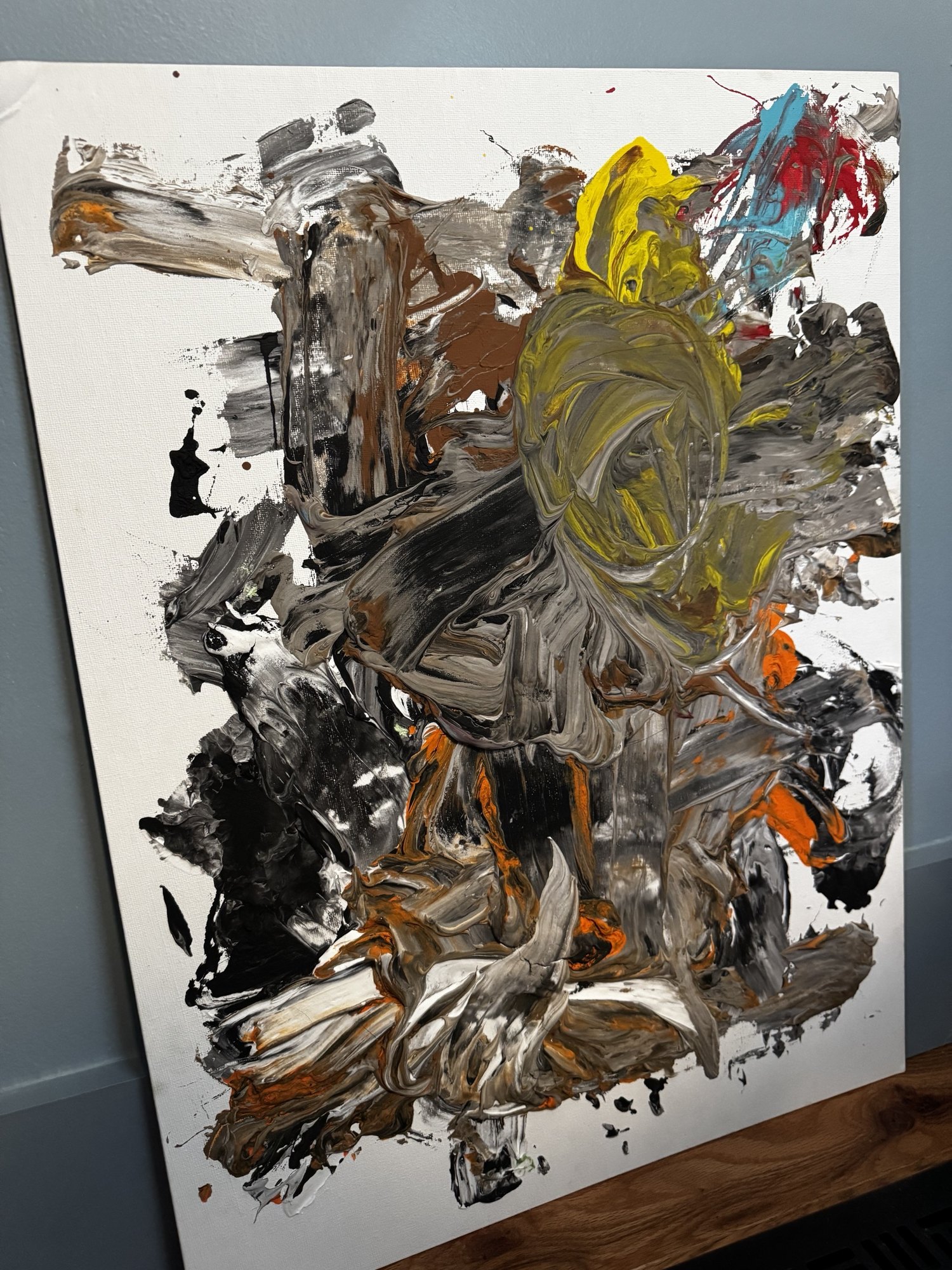 "No. L008" by LHG, LHG-2026-008, one-of-one original abstract painting, edge and side view